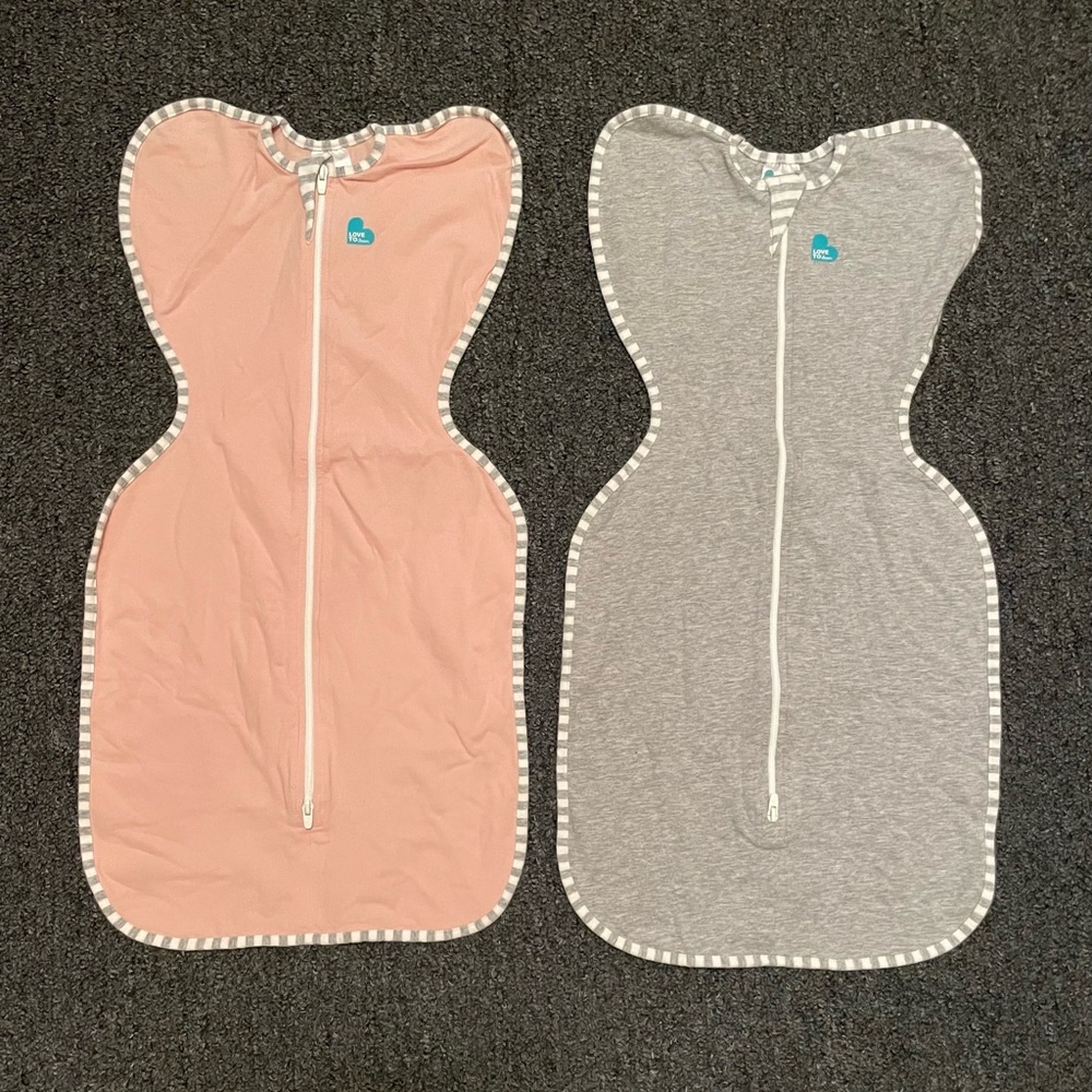 Love to Dream Pink and Gray Kids Sleep Sacks